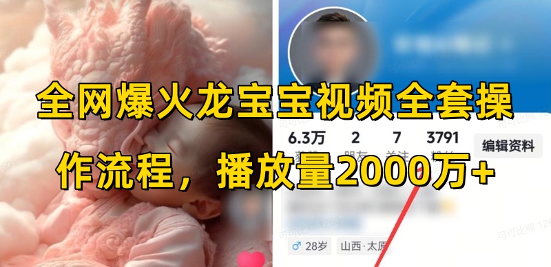 全网爆火龙宝宝视频全套操作流程,播放量2000万+插图 全网爆火龙宝宝视频全套操作流程,播放量2000万+