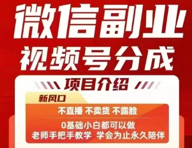 微信副业视频号分成,不直播 不卖货 不露脸,三五分钟即可完成一条作,每日收益几十、几张不等插图 微信副业视频号分成,不直播 不卖货 不露脸,三五分钟即可完成一条作,每日收益几十、几张不等
