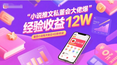 小说推文私董会大佬爆单经验分享收益12W,番茄小说每天稳定4位数收益插图 小说推文私董会大佬爆单经验分享收益12W,番茄小说每天稳定4位数收益