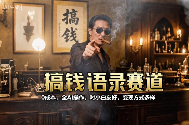 搞钱语录赛道,0成本,全AI操作,对小白友好,变现方式多样插图 搞钱语录赛道,0成本,全AI操作,对小白友好,变现方式多样