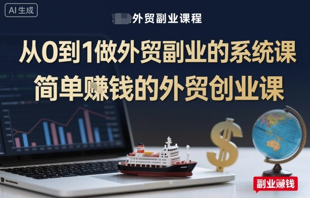 从0到1做外贸副业的系统课,简单賺钱的外贸创业课插图 从0到1做外贸副业的系统课,简单賺钱的外贸创业课