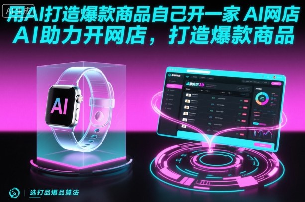 用AI打造爆款商品自己开一家AI网店，AI助力开网店，打造爆款商品