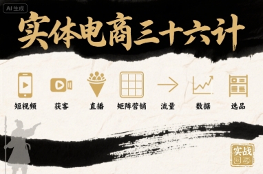 实体电商三十六计,短视频-获客-直播-矩阵营销-流量-数据-选品插图 实体电商三十六计,短视频-获客-直播-矩阵营销-流量-数据-选品