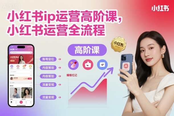 小红书ip运营高阶课,小红书运营全流程插图 小红书ip运营高阶课,小红书运营全流程