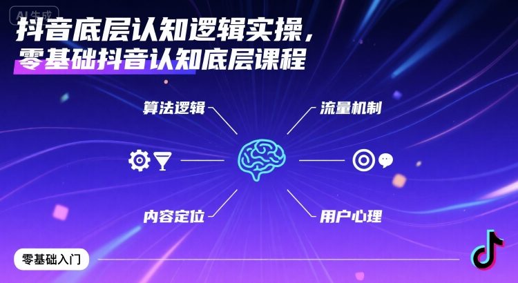 抖音底层认知逻辑实操,零基础抖音认知底层课程插图 抖音底层认知逻辑实操,零基础抖音认知底层课程