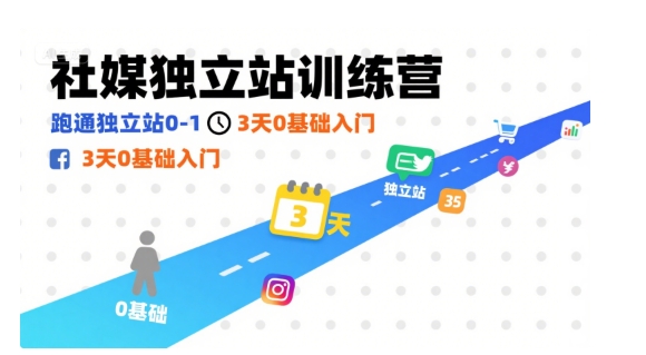 社媒独立站训练营,跑通独立站0-1,3天0基础入门插图 社媒独立站训练营,跑通独立站0-1,3天0基础入门