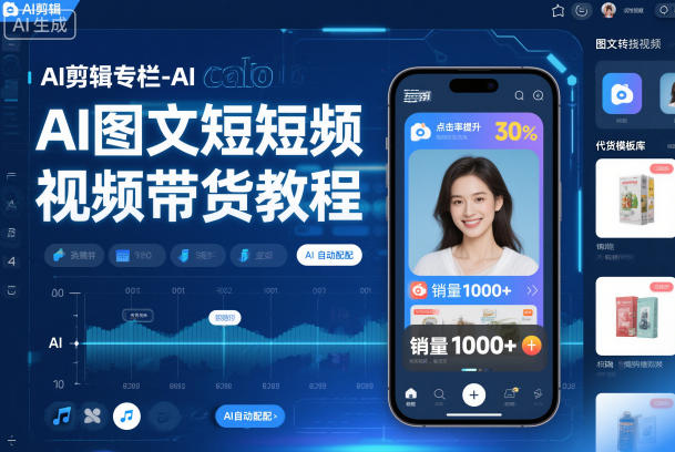 AI剪辑专栏-AI图文短视频带货教程插图 AI剪辑专栏-AI图文短视频带货教程