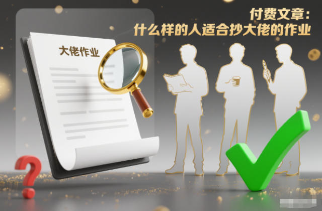 付费文章:什么样的人适合抄大佬的作业?插图 付费文章:什么样的人适合抄大佬的作业?