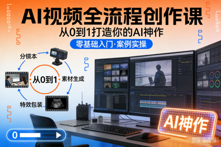 AI视频全流程创作课,从0到1打造你的AI神作插图 AI视频全流程创作课,从0到1打造你的AI神作
