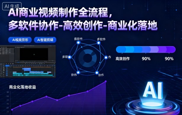 AI商业视频制作全流程2期,多软件协作-高效创作-商业化落地(更新)插图 AI商业视频制作全流程2期,多软件协作-高效创作-商业化落地(更新)