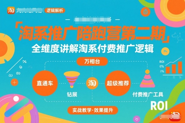 淘系推广陪跑营第二期,全维度讲解淘系付费推广逻辑插图 淘系推广陪跑营第二期,全维度讲解淘系付费推广逻辑