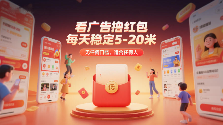 看广告撸红包,每天稳定5-20米,无任何门槛,适合任何人插图 看广告撸红包,每天稳定5-20米,无任何门槛,适合任何人