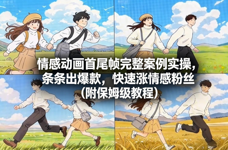 情感动画首尾帧完整案例实操,条条出爆款,快速涨情感粉丝(附保姆级教程)插图 情感动画首尾帧完整案例实操,条条出爆款,快速涨情感粉丝(附保姆级教程)