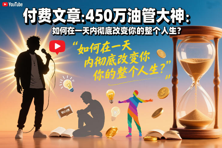 付费文章:450万油管大神:如何在一天内彻底改变你的整个人生?插图 付费文章:450万油管大神:如何在一天内彻底改变你的整个人生?