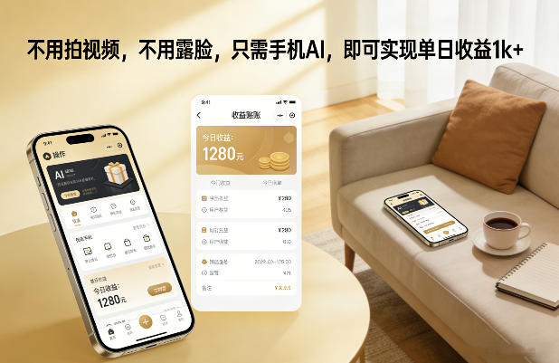 不用拍视频,不用露脸,只需手机AI,即可实现单日收益1k+【揭秘】插图 不用拍视频,不用露脸,只需手机AI,即可实现单日收益1k+【揭秘】