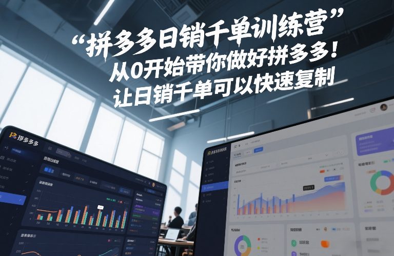 拼多多日销千单训练营,从0开始带你做好拼多多,让日销千单可以快速复制(更新26年2月)插图 拼多多日销千单训练营,从0开始带你做好拼多多,让日销千单可以快速复制(更新26年2月)