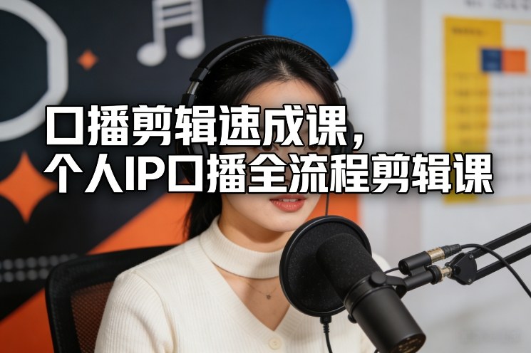 口播剪辑速成课,个人IP口播全流程剪辑课插图 口播剪辑速成课,个人IP口播全流程剪辑课