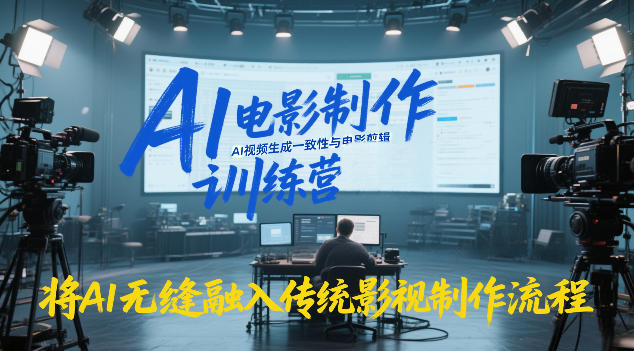 AI电影制作训练营,掌握AI视频生成一致性与电影剪辑,将AI无缝融入传统影视制作流程插图 AI电影制作训练营,掌握AI视频生成一致性与电影剪辑,将AI无缝融入传统影视制作流程