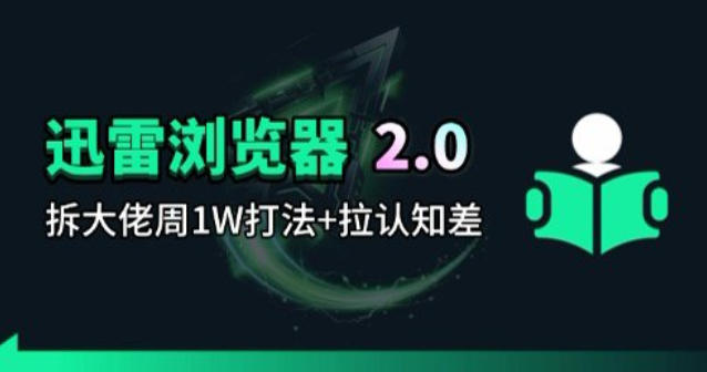 迅雷浏览器项目2.0_拆个大佬周1W的打法插图 迅雷浏览器项目2.0_拆个大佬周1W的打法